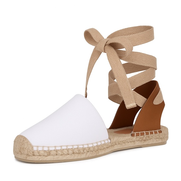 Christian Louboutin Nanou Lace CL Flat Espadrilles White Size 37 New - Picture 3 of 6